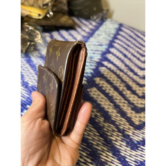 Louis Vuitton Wallet Brown Monogram Portefeiulle Elise Trifold Wallet -Nice One! - Picture 7 of 10